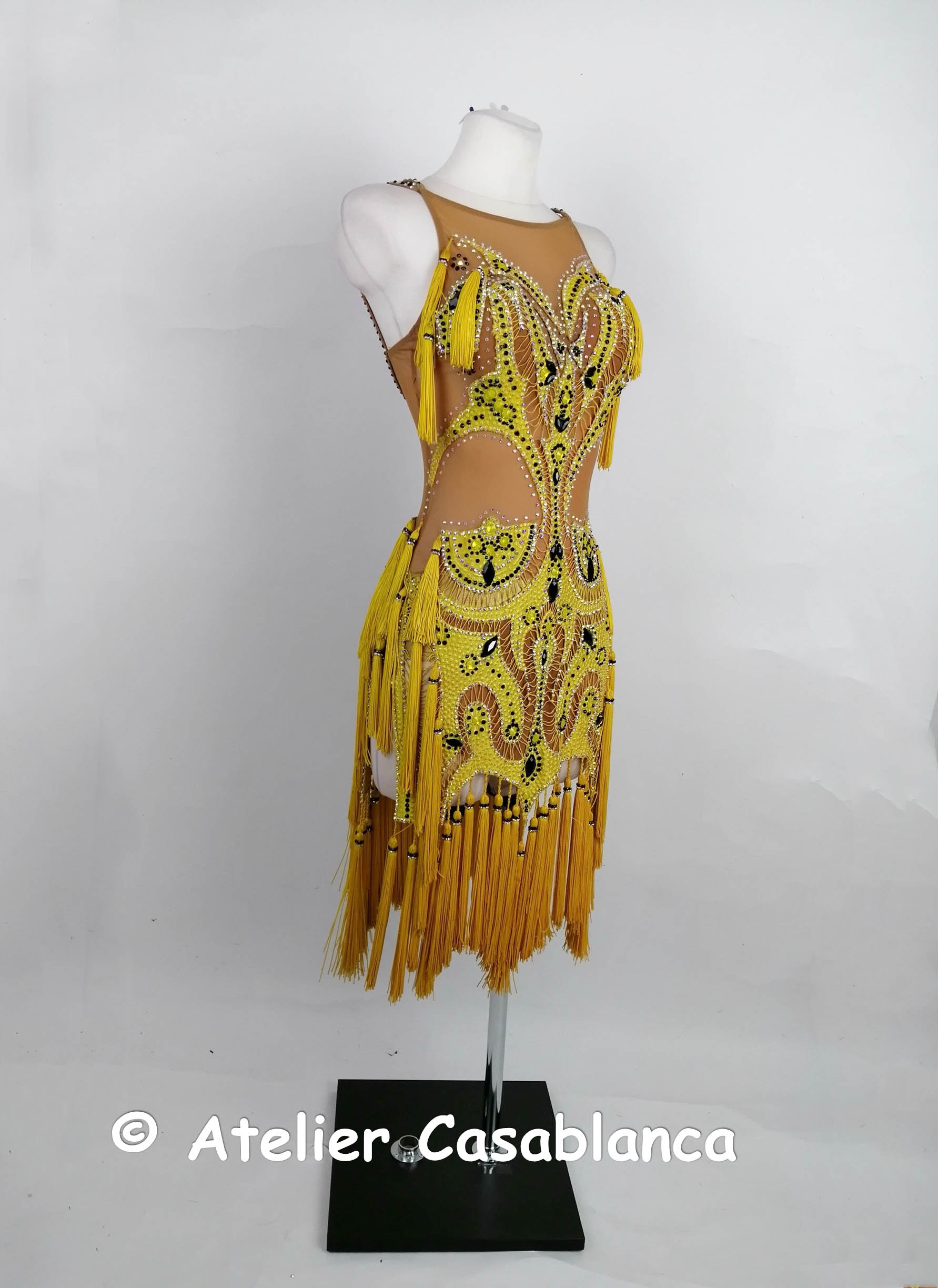 ラテンドレス イエローフリンジ